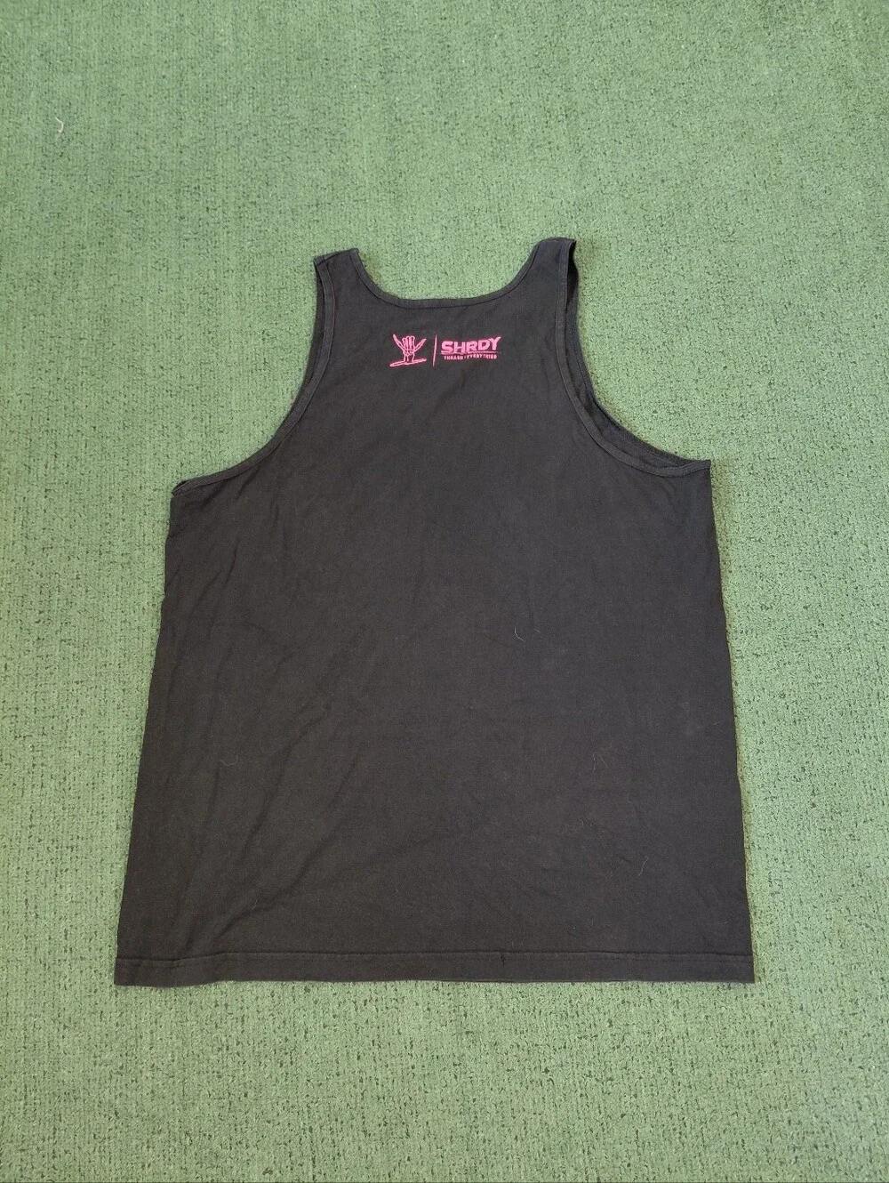 Shreddy Neon Graphics Surfing Skateboarding Skating Black Tank Top Sz XL